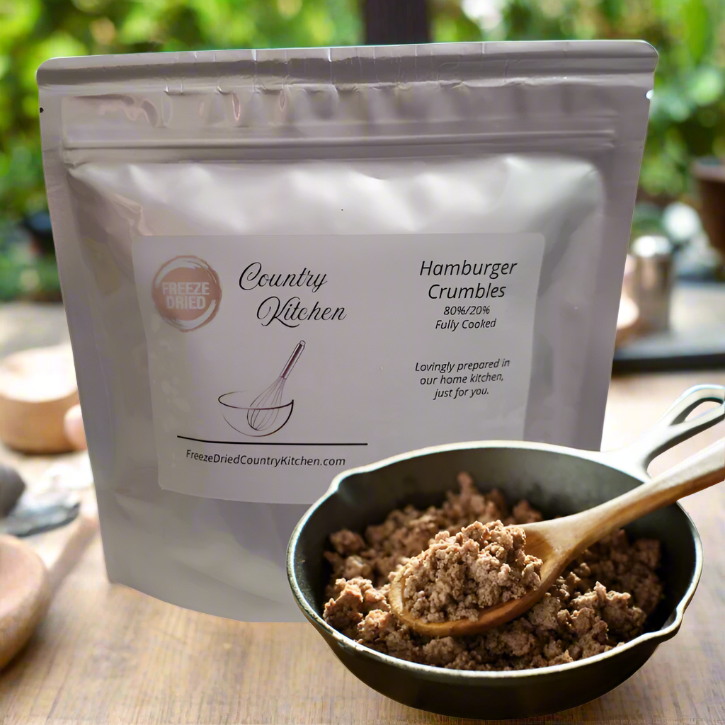 Freeze Dried Hamburger Crumbles - Fully Cooked